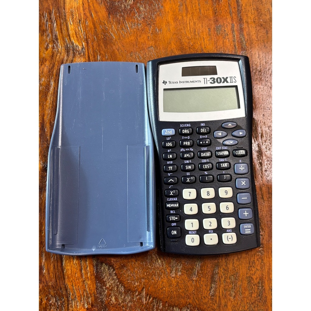 Texas Instruments TI-30XIIS Scientific Calculator Black‎ with Blue Cover Tested